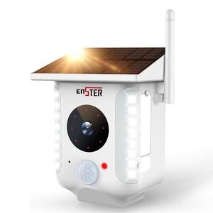 Wireless solar garden light security camera